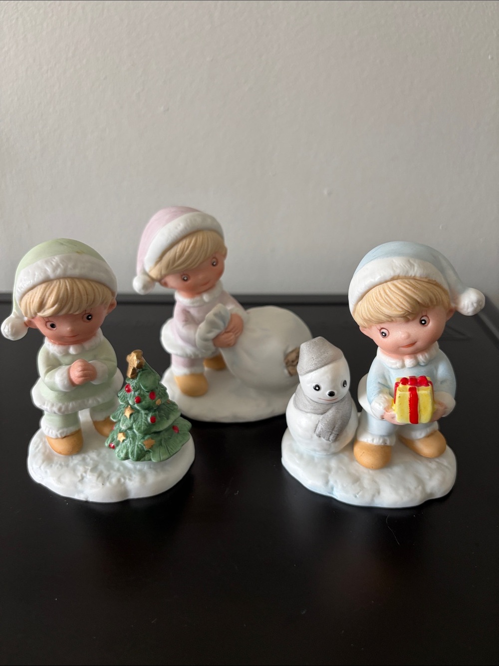 Vintage Homco Christmas Holiday Children Figurines Set of 3